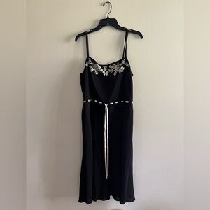 Black Dress with Ivory Embroidery